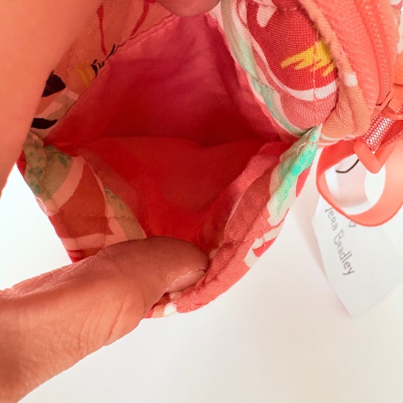 NWT Vera Bradley Floral Crossbody Bag - Coral and Green - Picture 5 of 8
